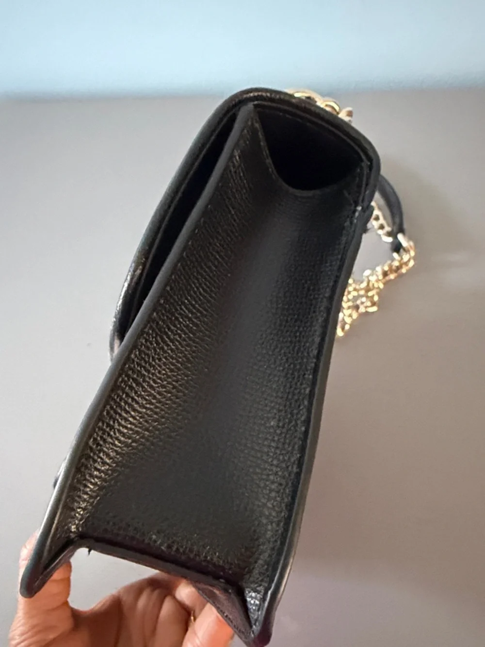kate spade Black & White Houndstooth Crossbody with silver Chain